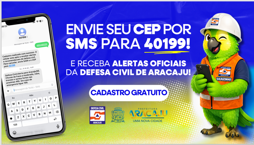 Aracaju se destaca com 60 mil cadastros no Sistema de Alerta da Defesa Civil
