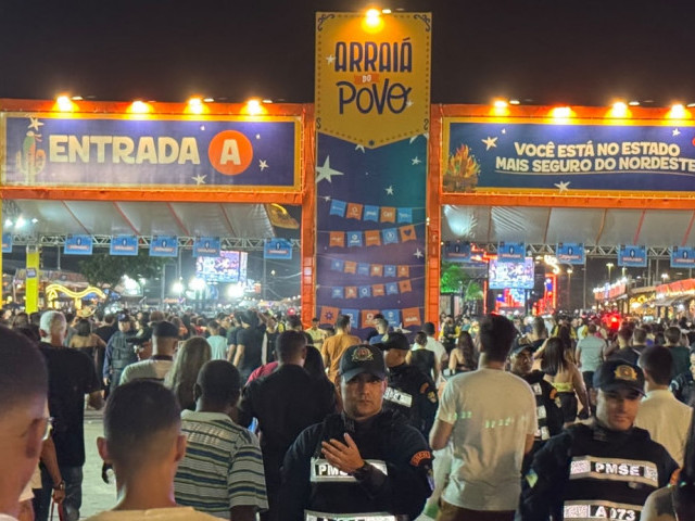 Mais de 120 mil frequentadores no Arraiá do Povo e Vila do Forró com segurança integrada