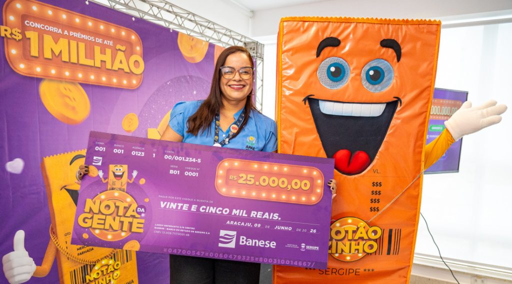 Nota da Gente sorteia prêmios de até R$ 1 milhão para moradores de Sergipe