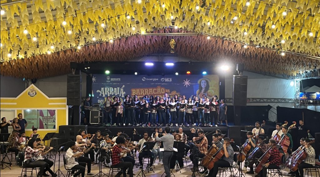 Orquestra Jovem de Sergipe leva 50 músicos ao Barracão da Vila do Forró