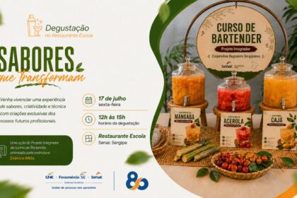 Alunos do Senac Sergipe apresentam criações de caipirinhas regionais em evento pedagógico
