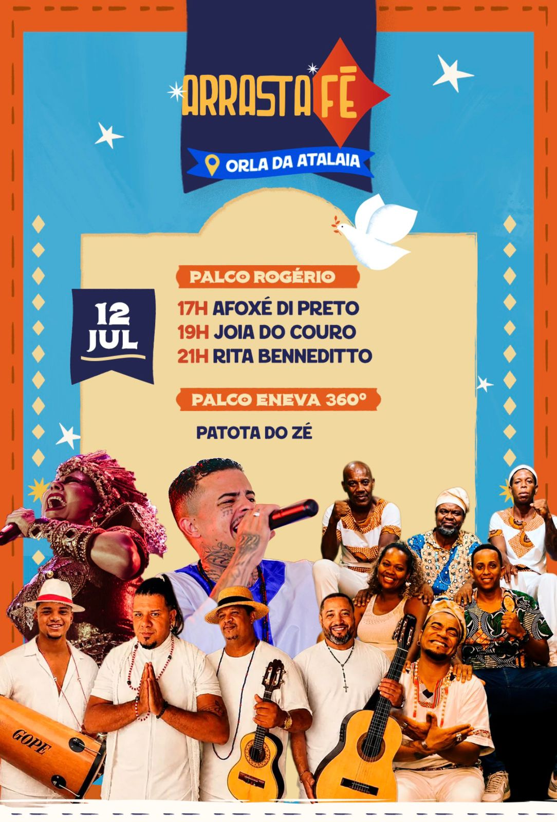 Programacao Arrasta Fe - 12 de julho