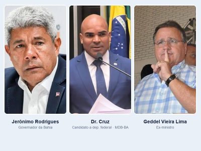 Candidato do MDB questiona presença de Geddel ao lado do governador da Bahia