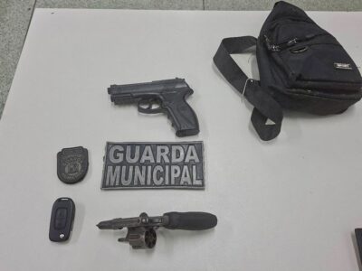 GMA prende motorista com revólver, simulacro e droga em Aracaju