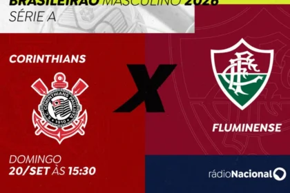 Rádio Nacional exibe Corinthians x Fluminense neste domingo
