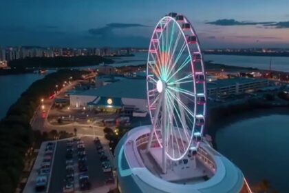 Imagem do projeto da roda-gigante panorâmica divulgada pela campanha de Fábio Mitidieri