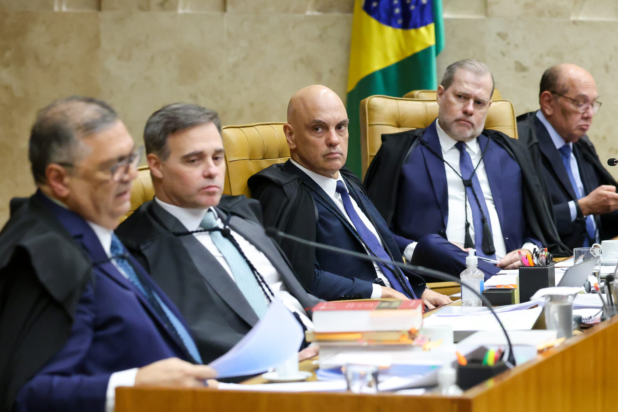 O ministro André Mendonça durante sessão do Supremo Tribunal Federal