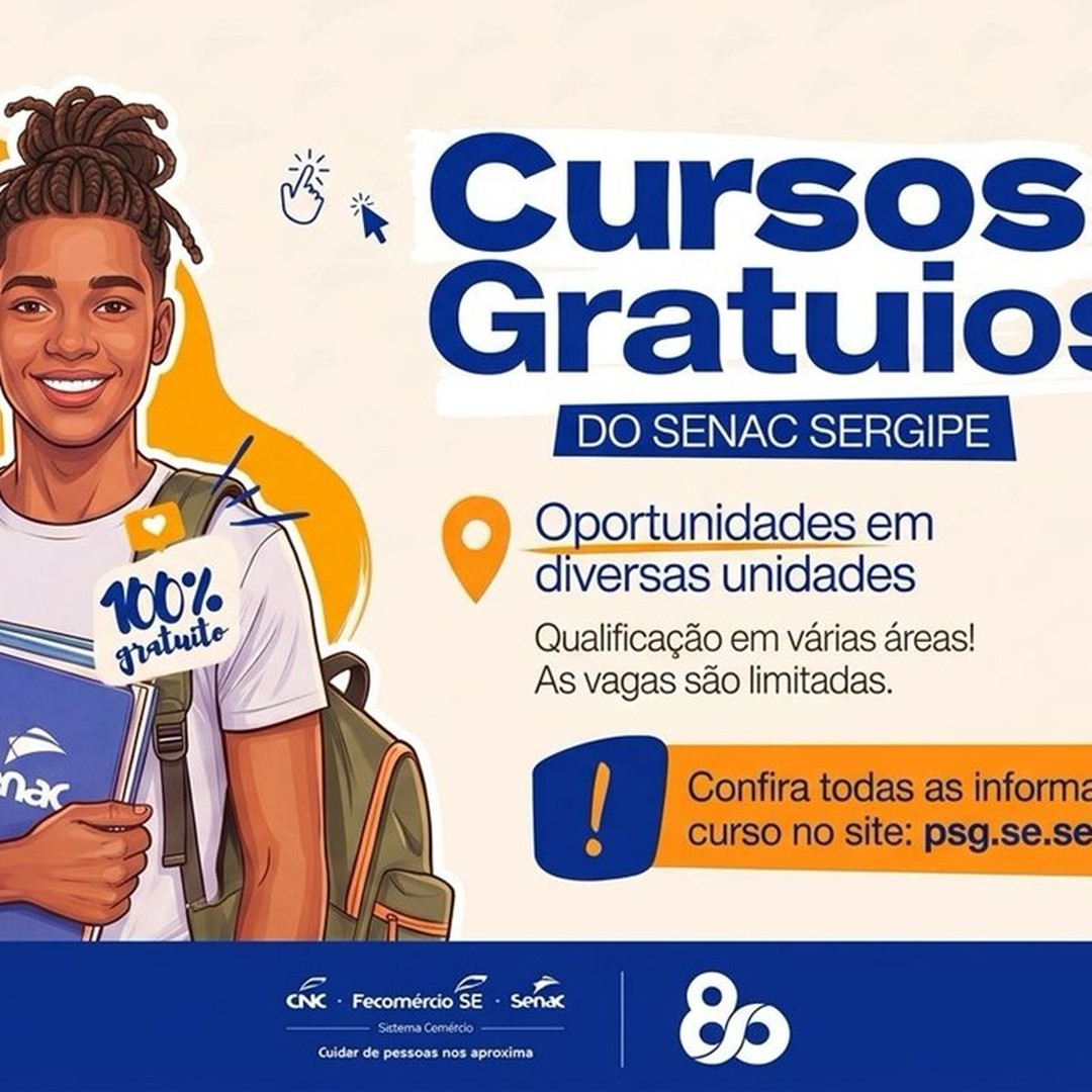 Cursos gratuitos do Senac vão de barbearia a informática em Sergipe